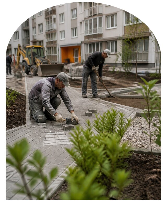 Благоустройство двора многоквартирного дома в Йошкаре-Ола